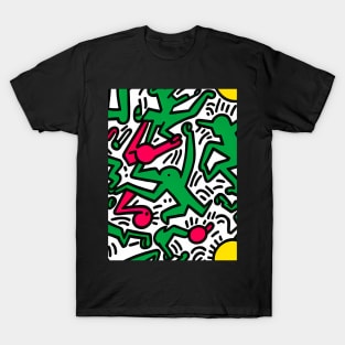 Weird Aliens - Graffiti Abstract Art T-Shirt